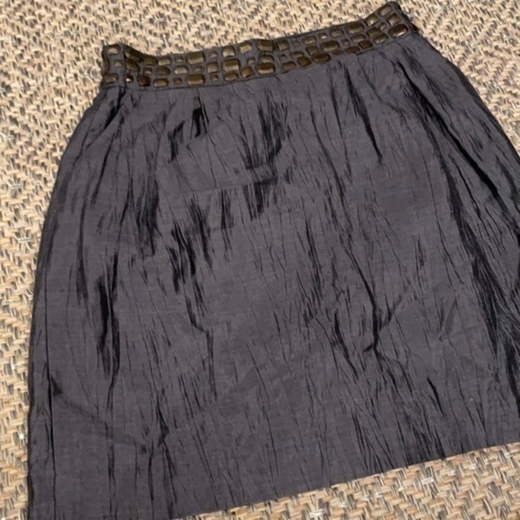 Classiques Entier skirt size 12 LinenPewter skirt with gems
